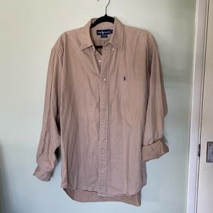 Ralph Lauren Tan Blaire Button Down